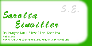 sarolta einviller business card